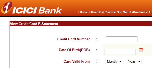 icici credit card online statement