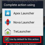 change a default application in ics