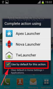 change a default application in ics