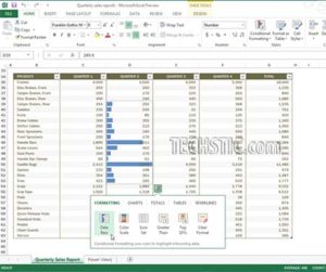 Quick Chart Analysis Excel 2013