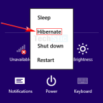Enable Hibernate Option in Windows 8