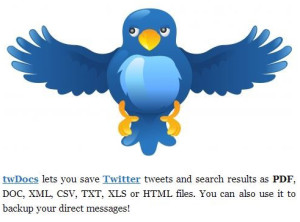 Create Backup of Your Tweets