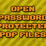 Open Password Protected PDF Files