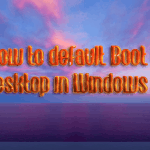 default Boot to Desktop in Windows 8