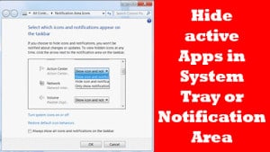 Hide active Apps in System Tray